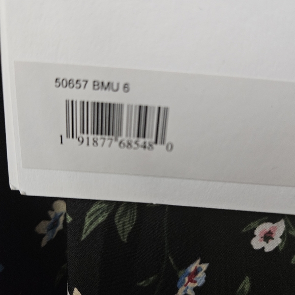 MAC DUGGAL Black Floral Sleeveless Tie Bows 50657 DRESS Sz 6 NWT - Picture 10 of 11